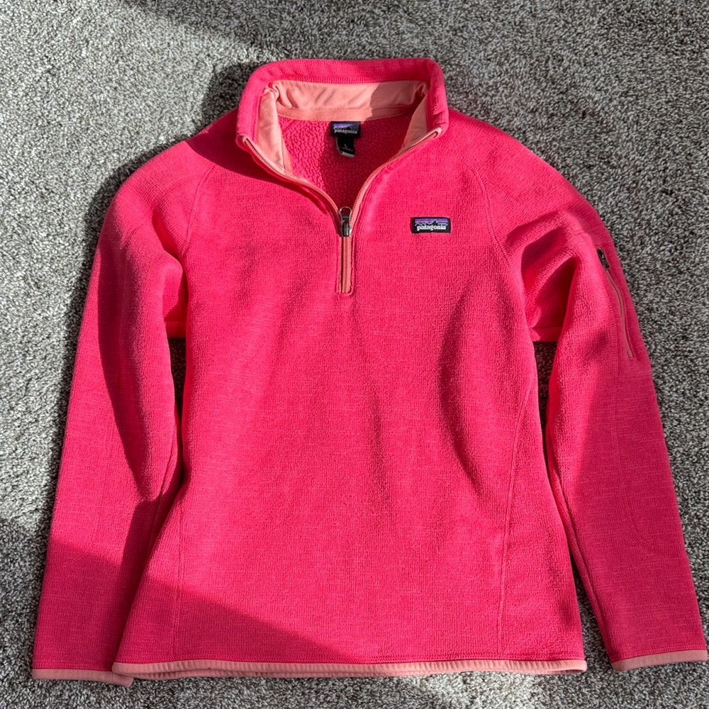 Patagonia Pullover Better Sweater Pink Youth Girls size L 12